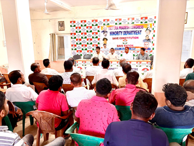 Tripura Pradesh Congress president Ashish Kumar Saha and MLA Sudip Roy Barman chaired a meeting of Minority Department of the party at Congress Bhavan in Agartala on October 26.
